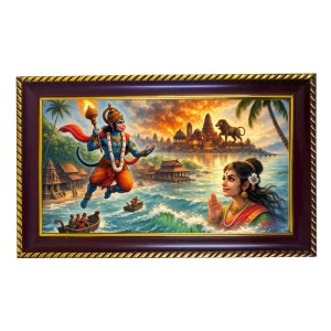Sita Mata Hanuman Photo Frame 8x4 Inch | Glossy Maroon Polystyrene Frame | Divine Wall & Table Decor | Temple Decoration & Gift Item (Pack Of 1) (F20192) Sita Mata Hanuman Photo Frame 8x4 Inch | Glossy Maroon Polystyrene Frame | Divine Wall & Table Decor | Temple Decoration & Gift Item (Pack Of 1) (F20192)