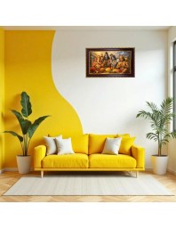 Lord Shiva Ganesha Krishna Hanuman Photo Frame 8x4 Inch | Glossy Maroon Polystyrene Frame | Divine Wall & Table Decor | Temple Decoration & Gift Item (Pack Of 1) (F20112)