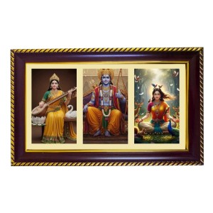 Sarswati-Ram-Sita Photo Frame 12x8 Inch | Glossy Maroon Polystyrene Frame | Divine Wall & Table Decor | Temple Decoration & Gift Item (Pack Of 1) (F20963) Sarswati-Ram-Sita Photo Frame 12x8 Inch | Glossy Maroon Polystyrene Frame | Divine Wall & Table Decor | Temple Decoration & Gift Item (Pack Of 1) (F20963)