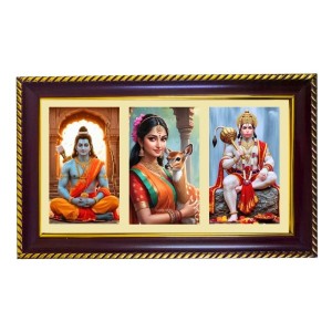 Ram-Sita-Hanuman Photo Frame 14x10 Inch | Glossy Maroon Polystyrene Frame | Divine Wall & Table Decor | Temple Decoration & Gift Item (Pack Of 1) (F20910) Ram-Sita-Hanuman Photo Frame 14x10 Inch | Glossy Maroon Polystyrene Frame | Divine Wall & Table Decor | Temple Decoration & Gift Item (Pack Of 1) (F20910)