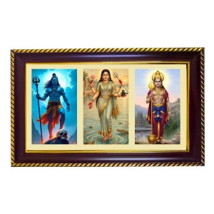 Shiva-Parvti-Murgan Photo Frame 8x4 Inch | Glossy Maroon Polystyrene Frame | Divine Wall & Table Decor | Temple Decoration & Gift Item (Pack Of 1) (F20833) Shiva-Parvti-Murgan Photo Frame 8x4 Inch | Glossy Maroon Polystyrene Frame | Divine Wall & Table Decor | Temple Decoration & Gift Item (Pack Of 1) (F20833)