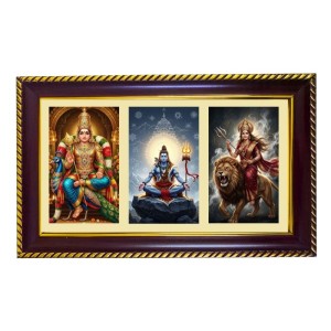 Murgun-Shiva-Parvti Photo Frame 8x4 Inch | Glossy Maroon Polystyrene Frame | Divine Wall & Table Decor | Temple Decoration & Gift Item (Pack Of 1) (F21451) Murgun-Shiva-Parvti Photo Frame 8x4 Inch | Glossy Maroon Polystyrene Frame | Divine Wall & Table Decor | Temple Decoration & Gift Item (Pack Of 1) (F21451)