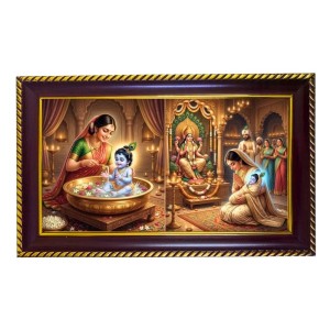 Yashodha Mata Krishna Photo Frame 8x4 Inch | Glossy Maroon Polystyrene Frame | Divine Wall & Table Decor | Temple Decoration & Gift Item (Pack Of 1) (F20256) Yashodha Mata Krishna Photo Frame 8x4 Inch | Glossy Maroon Polystyrene Frame | Divine Wall & Table Decor | Temple Decoration & Gift Item (Pack Of 1) (F20256)