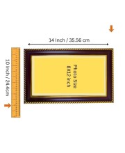 Tridevi Photo Frame 12x8 Inch | Glossy Maroon Polystyrene Frame | Divine Wall & Table Decor | Temple Decoration & Gift Item (Pack Of 1) (F21256)