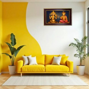 Rahu And Ketu Photo Frame 8x4 Inch | Glossy Maroon Polystyrene Frame | Divine Wall & Table Decor | Temple Decoration & Gift Item (Pack Of 1) (F20532)