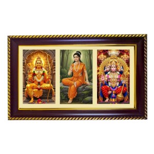 Ram-Sita-Hanuman Photo Frame 14x10 Inch | Glossy Maroon Polystyrene Frame | Divine Wall & Table Decor | Temple Decoration & Gift Item (Pack Of 1) (F21330) Ram-Sita-Hanuman Photo Frame 14x10 Inch | Glossy Maroon Polystyrene Frame | Divine Wall & Table Decor | Temple Decoration & Gift Item (Pack Of 1) (F21330)