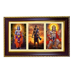 Ram-Hanuman-Arjuna Photo Frame 8x4 Inch | Glossy Maroon Polystyrene Frame | Divine Wall & Table Decor | Temple Decoration & Gift Item (Pack Of 1) (F21084) Ram-Hanuman-Arjuna Photo Frame 8x4 Inch | Glossy Maroon Polystyrene Frame | Divine Wall & Table Decor | Temple Decoration & Gift Item (Pack Of 1) (F21084)