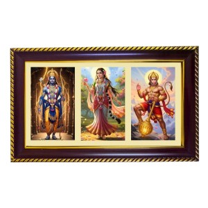 Ram-Sita-Hanuman Photo Frame 8x4 Inch | Glossy Maroon Polystyrene Frame | Divine Wall & Table Decor | Temple Decoration & Gift Item (Pack Of 1) (F20904) Ram-Sita-Hanuman Photo Frame 8x4 Inch | Glossy Maroon Polystyrene Frame | Divine Wall & Table Decor | Temple Decoration & Gift Item (Pack Of 1) (F20904)