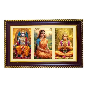Ram-Sita-Hanuman Photo Frame 14x10 Inch | Glossy Maroon Polystyrene Frame | Divine Wall & Table Decor | Temple Decoration & Gift Item (Pack Of 1) (F20912) Ram-Sita-Hanuman Photo Frame 14x10 Inch | Glossy Maroon Polystyrene Frame | Divine Wall & Table Decor | Temple Decoration & Gift Item (Pack Of 1) (F20912)