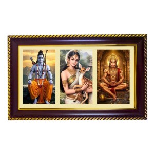 Ram-Sita-Hanuman Photo Frame 8x4 Inch | Glossy Maroon Polystyrene Frame | Divine Wall & Table Decor | Temple Decoration & Gift Item (Pack Of 1) (F20909) Ram-Sita-Hanuman Photo Frame 8x4 Inch | Glossy Maroon Polystyrene Frame | Divine Wall & Table Decor | Temple Decoration & Gift Item (Pack Of 1) (F20909)