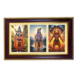 Ram-Krishna-Narshima Photo Frame 10x6 Inch | Glossy Maroon Polystyrene Frame | Divine Wall & Table Decor | Temple Decoration & Gift Item (Pack Of 1) (F21499) Ram-Krishna-Narshima Photo Frame 10x6 Inch | Glossy Maroon Polystyrene Frame | Divine Wall & Table Decor | Temple Decoration & Gift Item (Pack Of 1) (F21499)