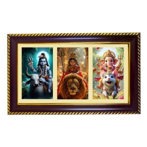Shiva -Parvti-Ganesha Photo Frame 8x4 Inch | Glossy Maroon Polystyrene Frame | Divine Wall & Table Decor | Temple Decoration & Gift Item (Pack Of 1) (F21236) Shiva -Parvti-Ganesha Photo Frame 8x4 Inch | Glossy Maroon Polystyrene Frame | Divine Wall & Table Decor | Temple Decoration & Gift Item (Pack Of 1) (F21236)