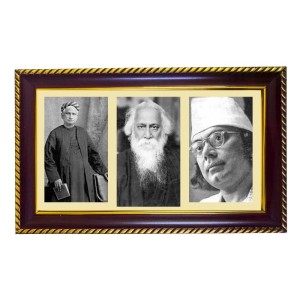 Rabindranath Tagore And Kazi Nazrul Islam. Photo Frame 8x4 Inch | Glossy Maroon Polystyrene Frame | Divine Wall & Table Decor | Temple Decoration & Gift Item (Pack Of 1) (F20984) Rabindranath Tagore And Kazi Nazrul Islam. Photo Frame 8x4 Inch | Glossy Maroon Polystyrene Frame | Divine Wall & Table Decor | Temple Decoration & Gift Item (Pack Of 1) (F20984)