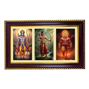 Ram-Hanuman-Arjuna Photo Frame 8x4 Inch | Glossy Maroon Polystyrene Frame | Divine Wall & Table Decor | Temple Decoration & Gift Item (Pack Of 1) (F21089) Ram-Hanuman-Arjuna Photo Frame 8x4 Inch | Glossy Maroon Polystyrene Frame | Divine Wall & Table Decor | Temple Decoration & Gift Item (Pack Of 1) (F21089)