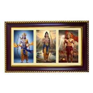 Ram-Hanuman-Arjuna Photo Frame 8x4 Inch | Glossy Maroon Polystyrene Frame | Divine Wall & Table Decor | Temple Decoration & Gift Item (Pack Of 1) (F21086) Ram-Hanuman-Arjuna Photo Frame 8x4 Inch | Glossy Maroon Polystyrene Frame | Divine Wall & Table Decor | Temple Decoration & Gift Item (Pack Of 1) (F21086)