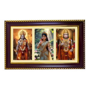 Ram-Sita-Hanuman Photo Frame 14x10 Inch | Glossy Maroon Polystyrene Frame | Divine Wall & Table Decor | Temple Decoration & Gift Item (Pack Of 1) (F21326) Ram-Sita-Hanuman Photo Frame 14x10 Inch | Glossy Maroon Polystyrene Frame | Divine Wall & Table Decor | Temple Decoration & Gift Item (Pack Of 1) (F21326)