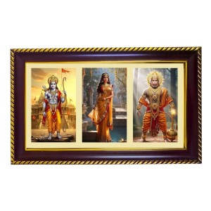 Ram-Sita-Hanuman Photo Frame 10x6 Inch | Glossy Maroon Polystyrene Frame | Divine Wall & Table Decor | Temple Decoration & Gift Item (Pack Of 1) (F21322) Ram-Sita-Hanuman Photo Frame 10x6 Inch | Glossy Maroon Polystyrene Frame | Divine Wall & Table Decor | Temple Decoration & Gift Item (Pack Of 1) (F21322)