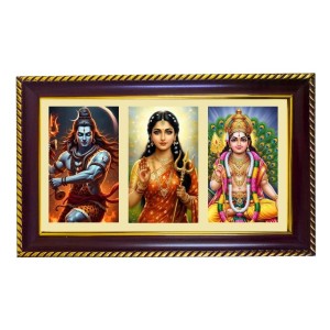 Shiva-Parvti-Murgan Photo Frame 8x4 Inch | Glossy Maroon Polystyrene Frame | Divine Wall & Table Decor | Temple Decoration & Gift Item (Pack Of 1) (F20836) Shiva-Parvti-Murgan Photo Frame 8x4 Inch | Glossy Maroon Polystyrene Frame | Divine Wall & Table Decor | Temple Decoration & Gift Item (Pack Of 1) (F20836)