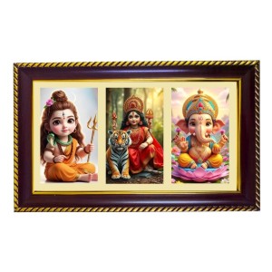 Shiva -Parvti-Ganesha Photo Frame 8x4 Inch | Glossy Maroon Polystyrene Frame | Divine Wall & Table Decor | Temple Decoration & Gift Item (Pack Of 1) (F21233) Shiva -Parvti-Ganesha Photo Frame 8x4 Inch | Glossy Maroon Polystyrene Frame | Divine Wall & Table Decor | Temple Decoration & Gift Item (Pack Of 1) (F21233)