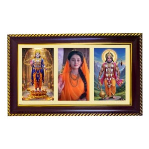 Ram-Sita-Hnuman Photo Frame 8x4 Inch | Glossy Maroon Polystyrene Frame | Divine Wall & Table Decor | Temple Decoration & Gift Item (Pack Of 1) (F21355) Ram-Sita-Hnuman Photo Frame 8x4 Inch | Glossy Maroon Polystyrene Frame | Divine Wall & Table Decor | Temple Decoration & Gift Item (Pack Of 1) (F21355)
