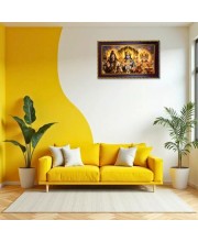 Trideev Photo Frame 10x6 Inch | Glossy Maroon Polystyrene Frame | Divine Wall & Table Decor | Temple Decoration & Gift Item (Pack Of 1) (F20295)