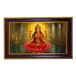 Mata Laxmi Photo Frame 8x4 Inch | Glossy Maroon Polystyrene Frame | Divine Wall & Table Decor | Temple Decoration & Gift Item (Pack Of 1) (F20630) Mata Laxmi Photo Frame 8x4 Inch | Glossy Maroon Polystyrene Frame | Divine Wall & Table Decor | Temple Decoration & Gift Item (Pack Of 1) (F20630)