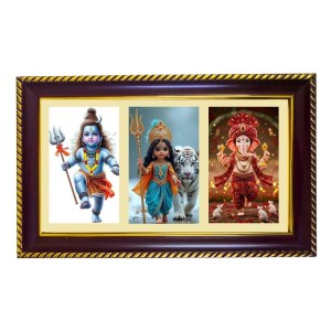 Shiva -Parvti-Ganesha Photo Frame 8x4 Inch | Glossy Maroon Polystyrene Frame | Divine Wall & Table Decor | Temple Decoration & Gift Item (Pack Of 1) (F21238) Shiva -Parvti-Ganesha Photo Frame 8x4 Inch | Glossy Maroon Polystyrene Frame | Divine Wall & Table Decor | Temple Decoration & Gift Item (Pack Of 1) (F21238)