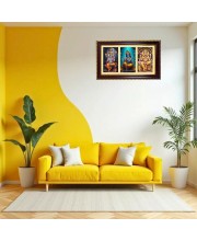 Ram-Krishna-Narshima Photo Frame 10x6 Inch | Glossy Maroon Polystyrene Frame | Divine Wall & Table Decor | Temple Decoration & Gift Item (Pack Of 1) (F21493)