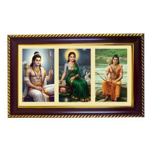 Ram-Sita-Laxman Photo Frame 10x6 Inch | Glossy Maroon Polystyrene Frame | Divine Wall & Table Decor | Temple Decoration & Gift Item (Pack Of 1) (F20893) Ram-Sita-Laxman Photo Frame 10x6 Inch | Glossy Maroon Polystyrene Frame | Divine Wall & Table Decor | Temple Decoration & Gift Item (Pack Of 1) (F20893)