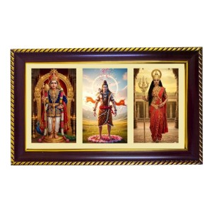 Murgun-Shiva-Parvti Photo Frame 8x4 Inch | Glossy Maroon Polystyrene Frame | Divine Wall & Table Decor | Temple Decoration & Gift Item (Pack Of 1) (F21449) Murgun-Shiva-Parvti Photo Frame 8x4 Inch | Glossy Maroon Polystyrene Frame | Divine Wall & Table Decor | Temple Decoration & Gift Item (Pack Of 1) (F21449)