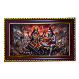 Mata Kali Photo Frame 12x8 Inch | Glossy Maroon Polystyrene Frame | Divine Wall & Table Decor | Temple Decoration & Gift Item (Pack Of 1) (F20389) Mata Kali Photo Frame 12x8 Inch | Glossy Maroon Polystyrene Frame | Divine Wall & Table Decor | Temple Decoration & Gift Item (Pack Of 1) (F20389)