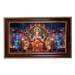 Lord Ganesh Photo Frame 10x6 Inch | Glossy Maroon Polystyrene Frame | Divine Wall & Table Decor | Temple Decoration & Gift Item (Pack Of 1) (F20577) Lord Ganesh Photo Frame 10x6 Inch | Glossy Maroon Polystyrene Frame | Divine Wall & Table Decor | Temple Decoration & Gift Item (Pack Of 1) (F20577)