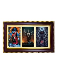 Tridevi Photo Frame 14x10 Inch | Glossy Maroon Polystyrene Frame | Divine Wall & Table Decor | Temple Decoration & Gift Item (Pack Of 1) (F21265)