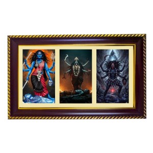 Tridevi Photo Frame 14x10 Inch | Glossy Maroon Polystyrene Frame | Divine Wall & Table Decor | Temple Decoration & Gift Item (Pack Of 1) (F21265)