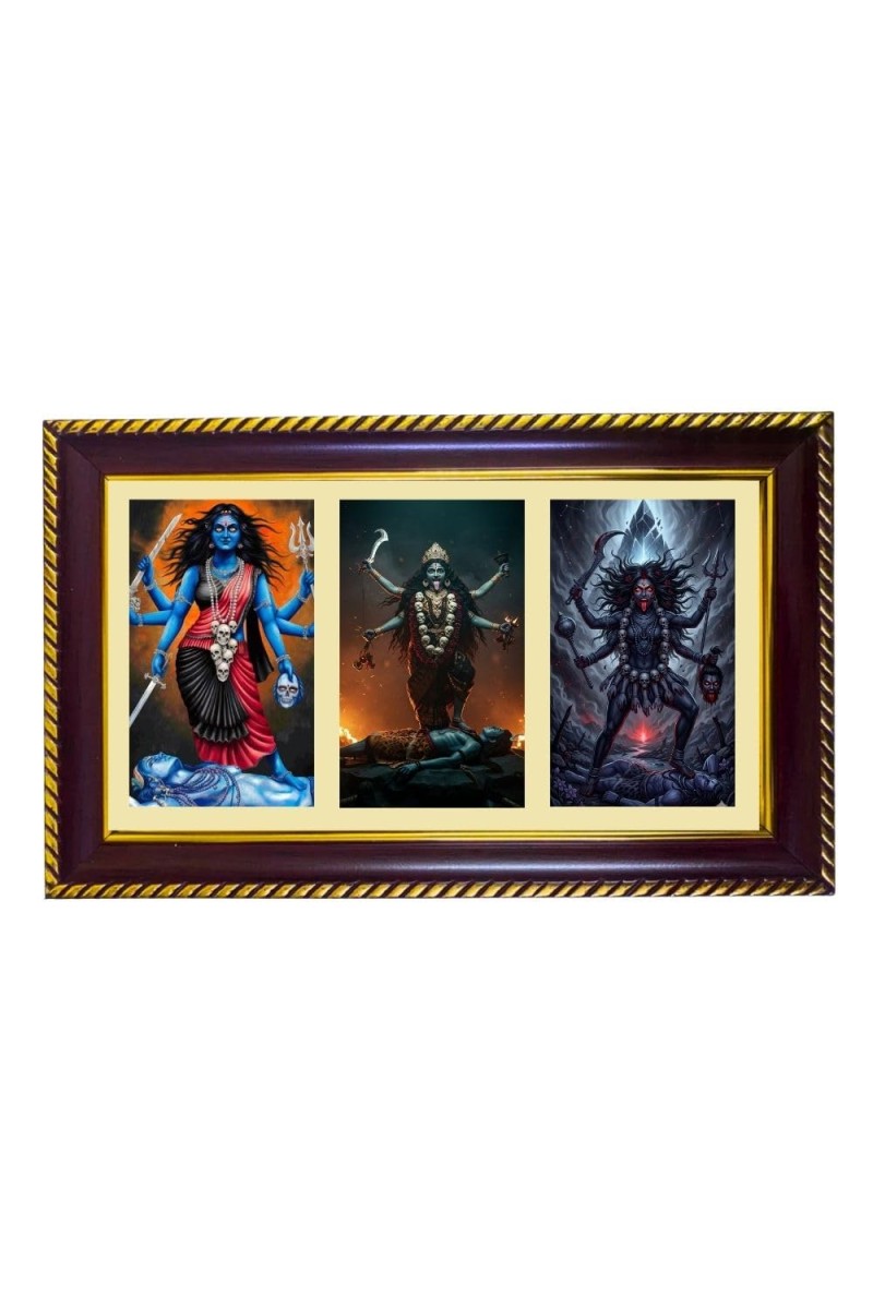 Tridevi Photo Frame 14x10 Inch | Glossy Maroon Polystyrene Frame | Divine Wall & Table Decor | Temple Decoration & Gift Item (Pack Of 1) (F21265)