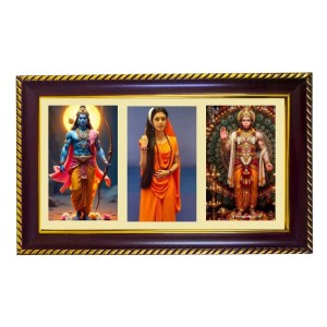 Ram-Sita-Hnuman Photo Frame 12x8 Inch | Glossy Maroon Polystyrene Frame | Divine Wall & Table Decor | Temple Decoration & Gift Item (Pack Of 1) (F21352) Ram-Sita-Hnuman Photo Frame 12x8 Inch | Glossy Maroon Polystyrene Frame | Divine Wall & Table Decor | Temple Decoration & Gift Item (Pack Of 1) (F21352)
