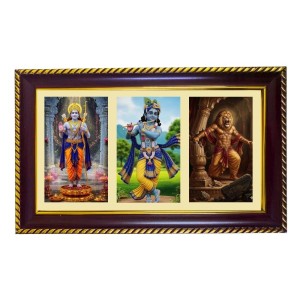Ram-Krishna-Narshima Photo Frame 10x6 Inch | Glossy Maroon Polystyrene Frame | Divine Wall & Table Decor | Temple Decoration & Gift Item (Pack Of 1) (F21496) Ram-Krishna-Narshima Photo Frame 10x6 Inch | Glossy Maroon Polystyrene Frame | Divine Wall & Table Decor | Temple Decoration & Gift Item (Pack Of 1) (F21496)