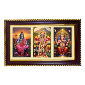 Shiva-Murgun-Ganesha Photo Frame 10x6 Inch | Glossy Maroon Polystyrene Frame | Divine Wall & Table Decor | Temple Decoration & Gift Item (Pack Of 1) (F20920) Shiva-Murgun-Ganesha Photo Frame 10x6 Inch | Glossy Maroon Polystyrene Frame | Divine Wall & Table Decor | Temple Decoration & Gift Item (Pack Of 1) (F20920)