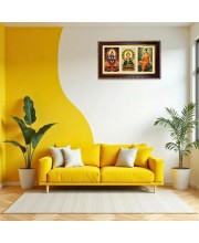 Shiva-Ganesha-Sita Photo Frame 10x6 Inch | Glossy Maroon Polystyrene Frame | Divine Wall & Table Decor | Temple Decoration & Gift Item (Pack Of 1) (F20924)