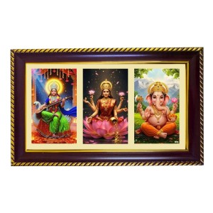 Sarswati-Lakshmi-Ganpati Photo Frame 10x6 Inch | Glossy Maroon Polystyrene Frame | Divine Wall & Table Decor | Temple Decoration & Gift Item (Pack Of 1) (F21100) Sarswati-Lakshmi-Ganpati Photo Frame 10x6 Inch | Glossy Maroon Polystyrene Frame | Divine Wall & Table Decor | Temple Decoration & Gift Item (Pack Of 1) (F21100)