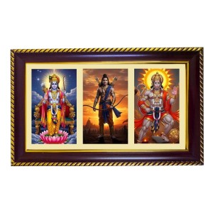 Ram-Hanuman-Arjuna Photo Frame 8x4 Inch | Glossy Maroon Polystyrene Frame | Divine Wall & Table Decor | Temple Decoration & Gift Item (Pack Of 1) (F21092) Ram-Hanuman-Arjuna Photo Frame 8x4 Inch | Glossy Maroon Polystyrene Frame | Divine Wall & Table Decor | Temple Decoration & Gift Item (Pack Of 1) (F21092)
