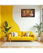Tridevi Photo Frame 8x4 Inch | Glossy Maroon Polystyrene Frame | Divine Wall & Table Decor | Temple Decoration & Gift Item (Pack Of 1) (F20258)