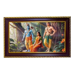 Ram Sita Laxman Photo Frame 8x4 Inch | Glossy Maroon Polystyrene Frame | Divine Wall & Table Decor | Temple Decoration & Gift Item (Pack Of 1) (F20089) Ram Sita Laxman Photo Frame 8x4 Inch | Glossy Maroon Polystyrene Frame | Divine Wall & Table Decor | Temple Decoration & Gift Item (Pack Of 1) (F20089)