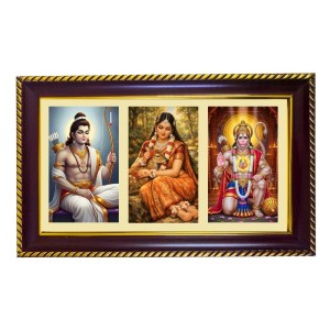 Ram-Sita-Hanuman Photo Frame 8x4 Inch | Glossy Maroon Polystyrene Frame | Divine Wall & Table Decor | Temple Decoration & Gift Item (Pack Of 1) (F20899) Ram-Sita-Hanuman Photo Frame 8x4 Inch | Glossy Maroon Polystyrene Frame | Divine Wall & Table Decor | Temple Decoration & Gift Item (Pack Of 1) (F20899)