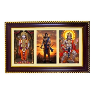 Ram-Hanuman-Arjuna Photo Frame 8x4 Inch | Glossy Maroon Polystyrene Frame | Divine Wall & Table Decor | Temple Decoration & Gift Item (Pack Of 1) (F21093) Ram-Hanuman-Arjuna Photo Frame 8x4 Inch | Glossy Maroon Polystyrene Frame | Divine Wall & Table Decor | Temple Decoration & Gift Item (Pack Of 1) (F21093)