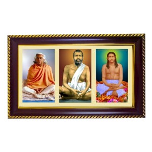 Swami Vivekananda, Ramkrishna Paramahansa, And Sarada Maa Photo Frame 10x6 Inch | Glossy Maroon Polystyrene Frame | Divine Wall & Table Decor | Temple Decoration & Gift Item (Pack Of 1) (F21486) Swami Vivekananda, Ramkrishna Paramahansa, And Sarada Maa Photo Frame 10x6 Inch | Glossy Maroon Polystyrene Frame | Divine Wall & Table Decor | Temple Decoration & Gift Item (Pack Of 1) (F21486)