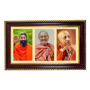 Sri Ramakrishna Paramahansa, His Wife Sri Sarada Devi, Photo Frame 10x6 Inch | Glossy Maroon Polystyrene Frame | Divine Wall & Table Decor | Temple Decoration & Gift Item (Pack Of 1) (F21485)