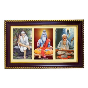 Sri Shirdi Sai Baba And Sri Sri Lokenath Baba Photo Frame 10x6 Inch | Glossy Maroon Polystyrene Frame | Divine Wall & Table Decor | Temple Decoration & Gift Item (Pack Of 1) (F21490) Sri Shirdi Sai Baba And Sri Sri Lokenath Baba Photo Frame 10x6 Inch | Glossy Maroon Polystyrene Frame | Divine Wall & Table Decor | Temple Decoration & Gift Item (Pack Of 1) (F21490)