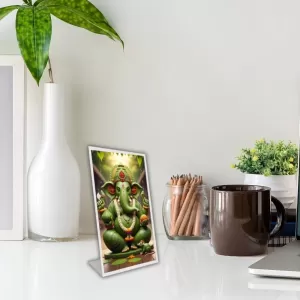 Car Desk/Table Top Lord Ganesha Acrylic L-Style Photo Stand - 2.5x3.5 Inches, Compact And Stylish Spiritual Display (F6674) Car Desk/Table Top Lord Ganesha Acrylic L-Style Photo Stand - 2.5x3.5 Inches, Compact And Stylish Spiritual Display (F6674)