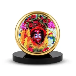 Car Dashboard/Table Top Maa Tara Metal Golden Photo Stand 2x2 Inches, Compact & Stylish Spiritual Display For Car, Home & Office (Pack Of 1) (F24577) Car Dashboard/Table Top Maa Tara Metal Golden Photo Stand 2x2 Inches, Compact & Stylish Spiritual Display For Car, Home & Office (Pack Of 1) (F24577)